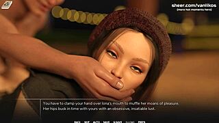 Hed Stor Røv College Teen 18+ med Piercing Suger en Kæmpe Pik, Får Sin Lille 18+ Fisse Creampied Udendørs i Taboo Universitet Steam Spil, 3D Animeret Hentai Del 3 😜