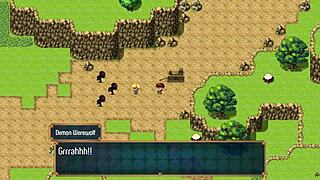 caught a city guard jerking off in nightmare knight part 3. wild hentai game moment with big tits fetish action!