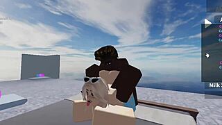 White roblox girl meets big black cock for rough monster ass action