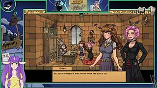 Muscular witch trainer in cartoon porn video