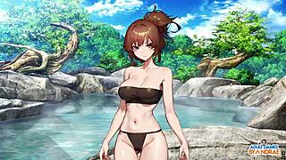 Half-demon shinobi gets a creampie in this anime porn video