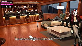 Hentai yacht party with naughty games and hot cosplayers