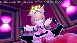 marie and hanako maid banging in 3d cartoon action