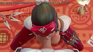 Animated Kiriko in Overwatch action