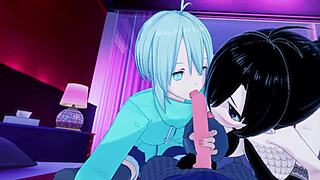 Emo friend joins karaoke party at a motel room
