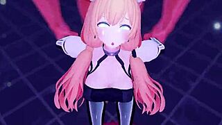 marie and hanako maid banging in 3d cartoon action