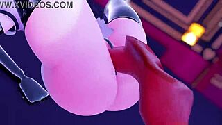 marie and hanako maid banging in 3d cartoon action