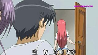 Hentai cartoon featuring busty seduction