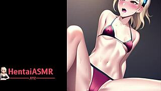 Blonde Hentai Slut Reaches Intense Orgasm in Sexy Gallery Scene. Her Body Shakes!