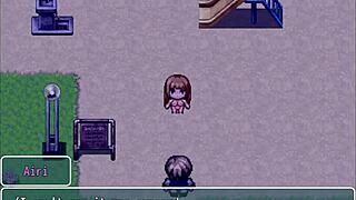 Beautiful blonde anime girl exposes herself for public sex