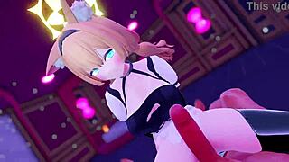 marie and hanako maid banging in 3d cartoon action