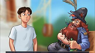Hot anime porn called Summertime saga 101 with small boob girls