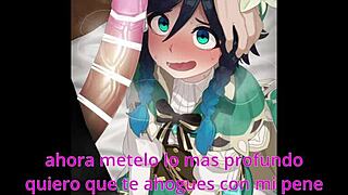 Joi Venti femdom controls your ass in Spanish cum trap