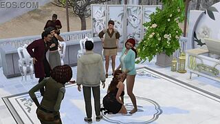 Wild wedding afterparty turns sensual