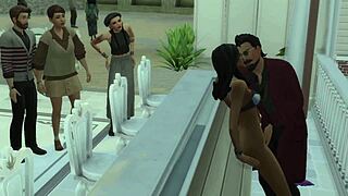 Wild wedding afterparty turns sensual