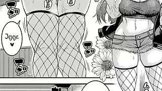 Beautiful adult step-sister with large breast and curvaceous behind in animated hentai