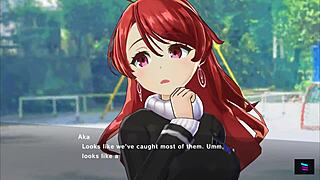 redhead babe in magicami rides cowgirl style with big tits bouncing in anime hentai as vampire all grown up