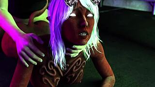 Hot blonde demon girl's wild anal and cowgirl sex adventure