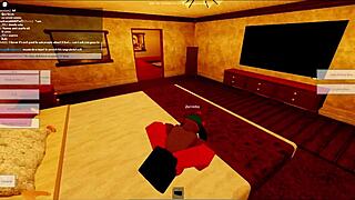 horny succubus gets down and dirty in a roblox condo.
