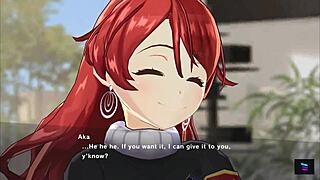 redhead babe in magicami rides cowgirl style with big tits bouncing in anime hentai as vampire all grown up