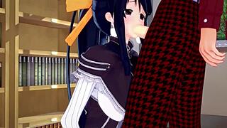 Akeno's no-sex library escapade in High School DxD Manga