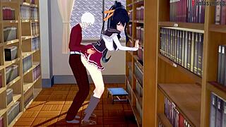 Akeno's no-sex library escapade in High School DxD Manga