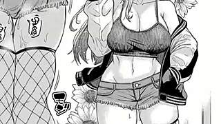 Beautiful adult step-sister with large breast and curvaceous behind in animated hentai