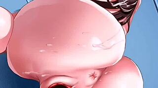 Hey, this gorgeous hentai babe takes a hard cock!