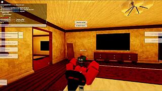 horny succubus gets down and dirty in a roblox condo.