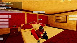 horny succubus gets down and dirty in a roblox condo.