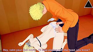 Tsunade Gives Naruto Quick Handjob to Orgasm with Her Big Blonde Tits in Manga