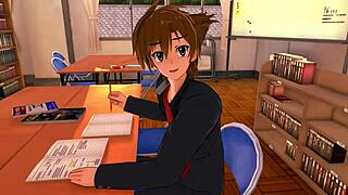 Akeno's no-sex library escapade in High School DxD Manga