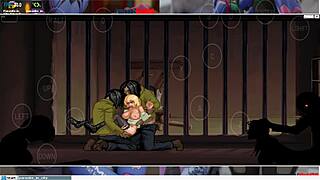 Double penetration cartoon sex action