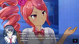 redhead babe in magicami rides cowgirl style with big tits bouncing in anime hentai as vampire all grown up