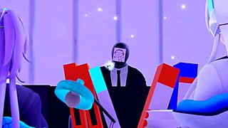 asuna poses in her tiny micro bikini for this 3d anime scene