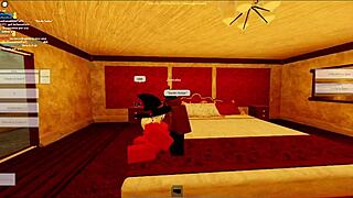 horny succubus gets down and dirty in a roblox condo.