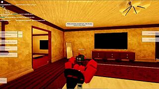 horny succubus gets down and dirty in a roblox condo.