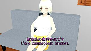 azu slender gal sample movie featuring anime style slender girl