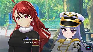 redhead babe in magicami rides cowgirl style with big tits bouncing in anime hentai as vampire all grown up