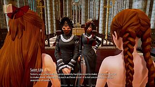 something steamy is happening at harem hotel 351 in this anime game