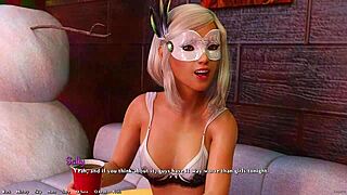 3D game featuring nerdy blonde virgin flaunting her assets