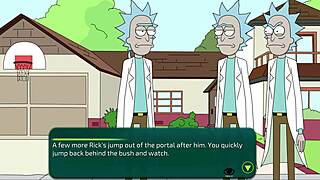 Tricia’s big tits bounce during a BJ and a hot scene from Rick and Morty