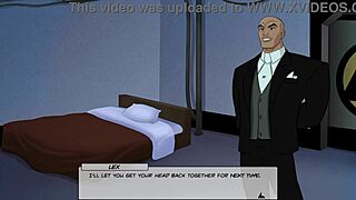 Superhero parody with hot batgirl and lex luthor action