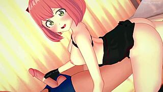 Anya ready for uncensored adult fun in hentai anime