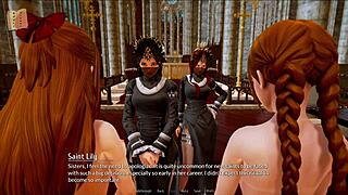 something steamy is happening at harem hotel 351 in this anime game