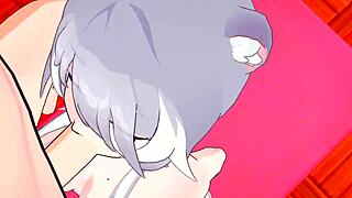 Hentai featuring a blowjob and anal sex from the popular game Honkai Star Rail