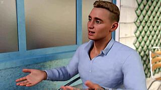 Manga style porn game with office setting