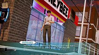 Exploring the academy in this game anime adventure.