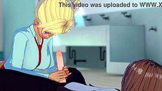 hentai girl giving handjob in swimming pool 😏