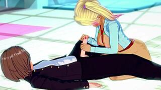 hentai girl giving handjob in swimming pool 😏